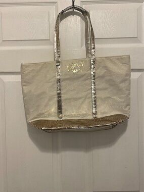 Victoria's Secret Large Ivory Tote with Sequins